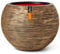 Capi Europe - Vase Boule Rib NL - 62x48 - Or - Ouverture Ø40 - Pot pour Une Utilisation à l'intérieur et à l'extérieur - Incassable - 100% Recyclable - KBGR271