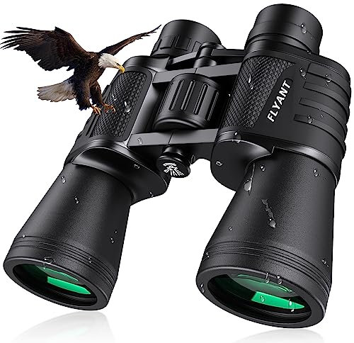 20x50 High Powered Binoculars for Adults, Waterproof Compact Binoculars with Low Light Vision, Ideal Essenstials for Travel Camping Bird Watching Cruise Hunting Football Games (Carrying Bag Included)