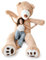 MKS. Riesen Teddybär XXL Kuschelbär 100-340 cm groß Plüschbär - Original Teddy Bär Braun (340 cm)