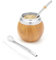 balibetov Calabaza Moderna - Juego Yerba Mate Gourd (Taza Mate) - Doble pared de acero inoxidable 18/8 - Incluye dos bombillas y un cepillo de limpieza (Madera)