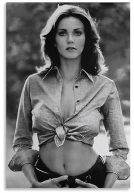 OqcEha Lynda Carter Vintage-Poster, Superstar, Wandkunst, Leinwand, Gemälde, Bild, Wohnzimmer, Dekoration, Zuhause, 30 x 45 cm
