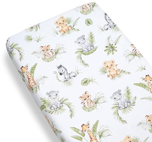 Baby Safe Bettwäsche für Babybett, 60 x 120 cm, mit Ecken – Matratzenauflage für Kinderbett 60 x 120 aus 100 % Baumwolle, Oeko-Tex-Zertifikat, hergestellt in Europa