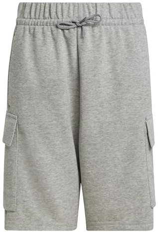 adidas Unisex Kinder Essentials Cargo Shorts, Medium Grey Heather/Black, 13-14 Years