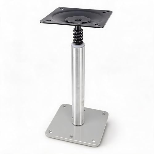 Boat Seat Pedestal Base Set, 6.9 Inch Aluminum Alloy Anti Slip Heavy Duty Mount for Most Boat Seats, 14 Inch Post Length