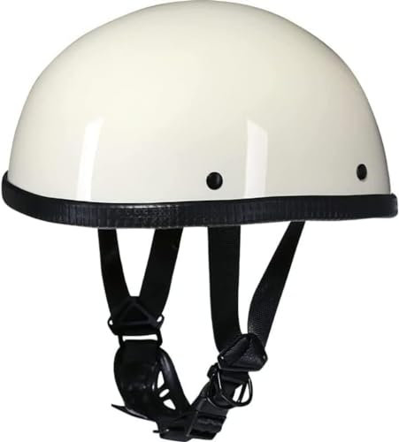 Halbschalenhelm, ultradünne Skull Cap-Helme, Low Profile Beanie Deutscher Motorrad-Halbhelm, DOT/ECE-Zertifiziert Erwachsene Männer Frauen für Chopper Moped Scooter Vespa A,XXL=63-64cm