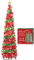 HMASYO 5FT/1.5M Pop Up Christmas Tree with Timer Lights, Tinsel Christmas Tree, Collapsible Artificial Pencil Tree Xmas Decoration for Indoor Home Apartment Porch Party, Easy Assembly