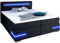 wonello Lennox Boxspringbett 180x200 mit LED Beleuchtung und USB Anschlüssen I in Kunstleder Schwarz I Design Bett für Jugendliche und Erwachsene I Bett mit Matratze und Topper