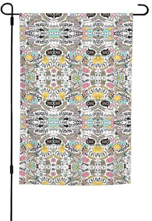 Comic-Ar-Druck, Hausgarten, Blumenflagge, 30,5 x 45,7 cm, für den Außenbereich, saisonale Hofflagge