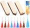 36PCS Blanko Holz Lesezeichen,Holzlesezeichen Rechteck Leere Lesezeichen,Unfertiges Holz Lesezeichen,Holz Lesezeichen Basteln,mit 6 Farben Quasten,für DIY-Basteleien Geschenkanhänger Urlaubsgeschenke