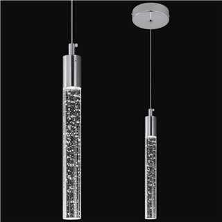 ZPBSJ Moderna lámpara colgante de isla de cocina LED cromo mini lámpara colgante dormitorio mesita de noche pequeñas(1 paquete)