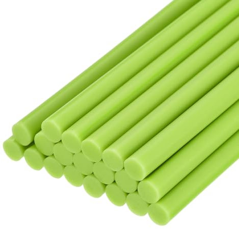 QUARKZMAN 20 Stück Heißklebestifte 7mm x 200mm Heißklebesticks Bunt Heißklebepistole Sticks Heißkleber Klebestifte Klebstoff für DIY Kunsthandwerk AbdichtungHelles Grün