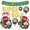 Bluelves XXL American Football Deko,40pcs Super Bowl Deko,NFL Dekoration Party,NFL Super Bowl,Football Deko NFL,Superbowl Party Deko，SUPERBOWL,GAMEDAY“ Girlande，Ballondekoration