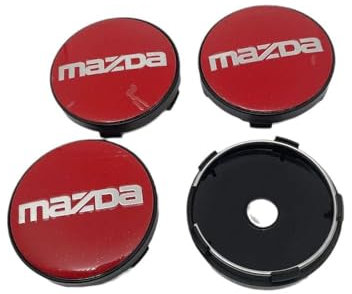 XWSBUDE 4 Stück Auto Radnabenkappen, für Mazda MX-5 Miata NA NB NC ND 1990-2019 2020 2021 2022 2023 60MM Dauerhaft Kratzfest Radnabenabdeckung Wasserdicht Staubdicht Reifen Felgen Zubehör,B