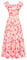 Elegante Blumen Kleider Damen Sommer A-Linie Schlitz Schulterfrei Pinkes Strandkleid mit Taschen CL0213-05/Rosa Gelb S