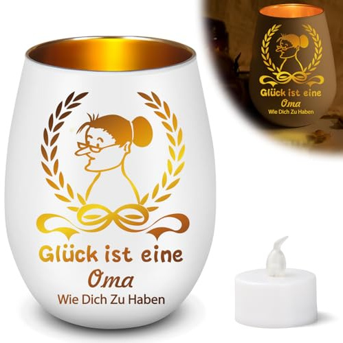Oma Geschenke - Windlichter, Geschenk für Oma zum Geburtstag Weihnachten, Geschenk für Omas von Enkel