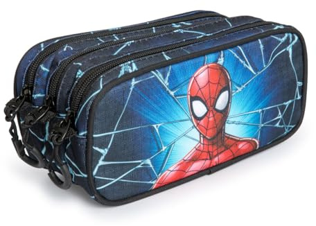Marvel Spiderman Maximum-Fan Trick-Federmäppchen 2.2, Blau, 23 x 11 cm