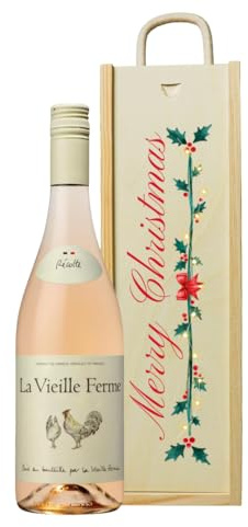 Merry Christmas La Vieille Ferme Rosé Wine Gift Set in Festive Box – 12.5% ABV (75cl)