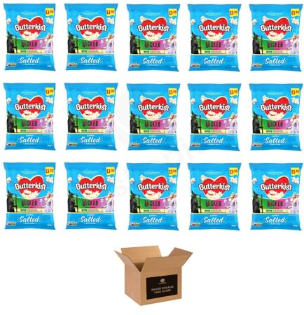 Butterkist Tasty Sweet Instant Popcorn – Microwave Sweet Popcorns Made from Wholegrains | No Artificial Colours or Flavours | Snacks (Case of 15, SIMPLY SALTED 70g)