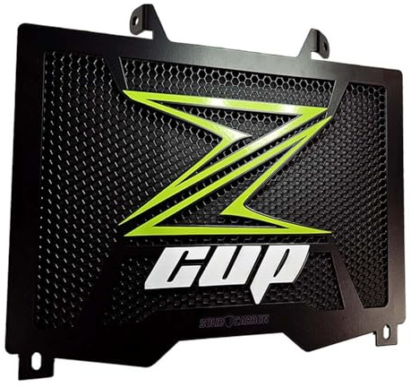 Copri radiatore ZCUP SOLIDCARBON, compatibile con Kawasaki Z900 / Z900E 2017-2026 (Candy Yellow Green)