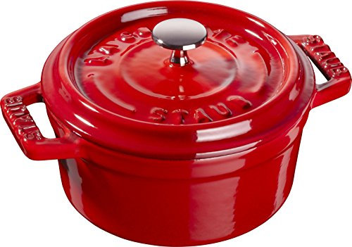 Staub Mini Cocotte, apta para inducción, hierro fundido, rojo cereza, 10 cm, 13 x 10 x 7 cm, 1 unidad