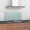 BIJON Spritzschutz Küche Glas Küchenrückwand Glas, Spritzschutz Herd Glas-Platte Wand, Küchenwand - Glasrückwand mit 0mm Wandabstand, Milchglas 60 x 60 cm, inkl. Montageset