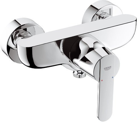 GROHE Mitigeur monocommande bain douche Get, robinet bain douche à montage mural, raccord fileté pour flexible en 1/2, rosaces métal incluses, installation facile, chromé, 32888000 (Import Allemagne)