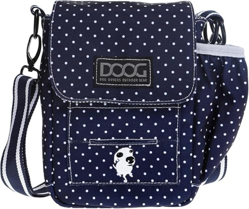 DOOG Walkie Bag Dog Treat Pouch with Poo Bag & Water Bottle Compartments | Adjustable shoulder bag with comfort-fit design. Ideal for dog walks, treats, waste bags and water bottles.