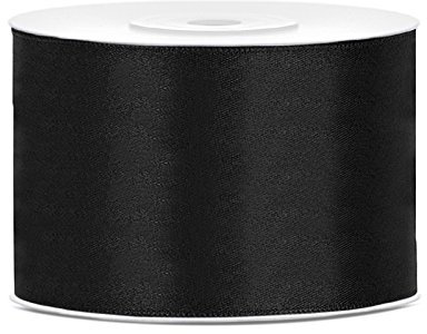 Satinband Dekoband 50 mm breit (schwarz) Geschenkband Schleifen bilden