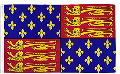 AZ FLAG - Flagge König Eduard Iii Von England - 150x90 cm - Englische Fahne 100% Polyester mit Messing-Ösen - 110g