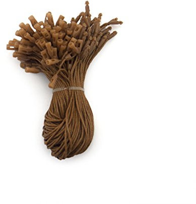 So schnell und einfach zu befestigen Hang-Tag, gewachst Nylon String Rundschnappverschluss 20cm, Brown - 1000pcs