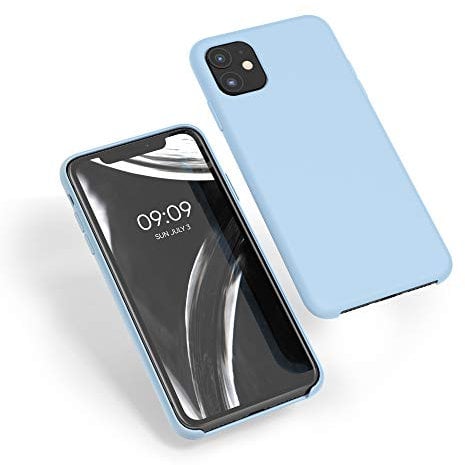 kwmobile Case Compatible with Apple iPhone 11 Case - TPU Silicone Phone Cover with Soft Finish - Pastel Blue