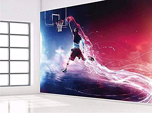 XiuTaiLtd 3D Wallpaper Fast and Furious Dunk Basketball Art Gallery Mural Wallpaper Bedroom Living Room Photo Wallpaper-300x210 CM