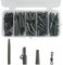 KLYNGTSK 120 Stück Karpfen Zubehör Set Karpfenangeln Angelzubehör Box mit Sicherheits Clips Anti Tangle Ärmel Tail Gummi Rohre Schnell Wechselwirbel Karpfenangeln Tackle Box für Karpfen Boilies Rig