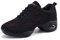 CERYTHRINA Zapatos de Jazz para Mujer, con Cordones, Modernos, para Bailar, Caminar y Bailar, Cojín de Aire Negro Rosa, 38 EU