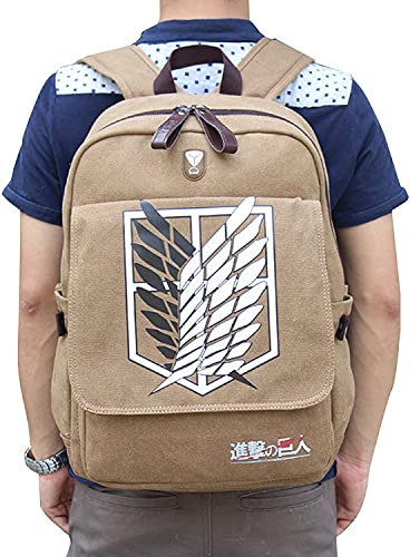 Anime-Cosplay-Rucksack, Motiv: Attack on Titan, Shingeki No Kyojin, Khaki