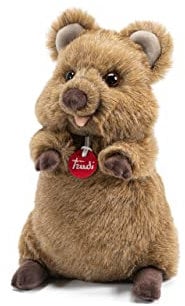 Trudi Quokka Arturo Quokka Mascotte Peluche, Regalo di Natale e Compleanno. | 18x30x18cm Taglia M | Animali Esotici Tropicali | Modello 27145
