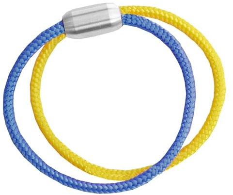 Generisch Ukrainisches Unisex Segeltau-Armband, Ukrainische Flagge, Magnetverschluss, Durchmesser 8mm (21)