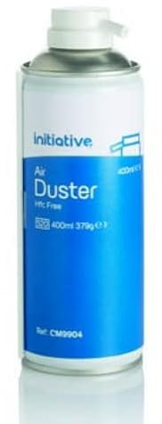 2X Initiative Compressed Spray Can HFC-Free Gas Air Duster 400ml Clean & Protect PC Keyboards, Car Cleaner Extension Tube for Hard to Reach