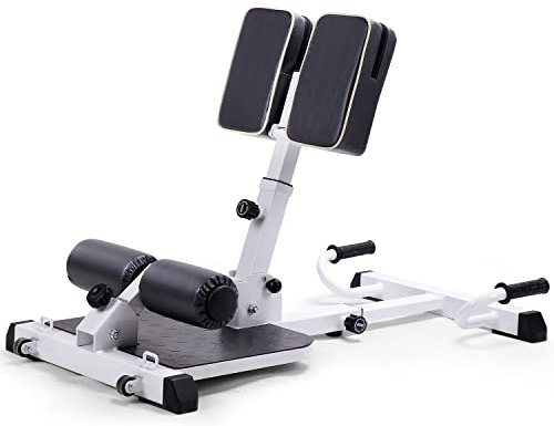 leikefitness Deluxe 8400 Multifunktions-Kniebeugenbank für Zuhause, Fitnessstudio, Beintrainingsgerät, Weiß