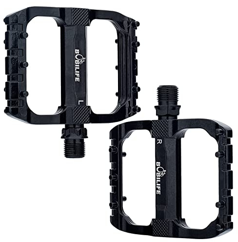 Fahrradpedale, rutschfeste MTB Pedale aus Aluminium | 9/16 Zoll Mountainbike Pedale mit 3 Kugellagern, für Rennrad, BMX, Mountainbike