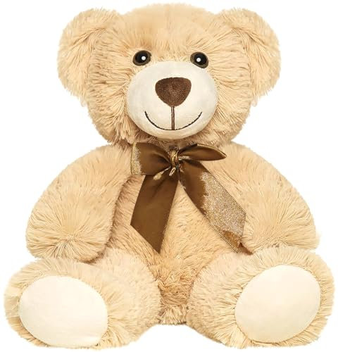 Yeqivo Ours en Peluche Animal en Peluche Jouets en Peluche Cadeau pour Enfant Petite Amie 13,5 Pouces pour Noël Saint-Valentin Anniversaire Mariage Fête (Kaki,1 Pcs)