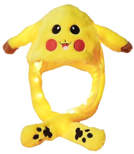 YeahBoom Beweglicher Ohr-Kaninchen-Hut,Hasen Mütze,Plüsch Bunny Ohren,Hasen Mütze mit Beweglichen Ohren,Lustiger Hut für Erwachsene Kinder,für Weihnachtsfeier Fasching,Cosplay