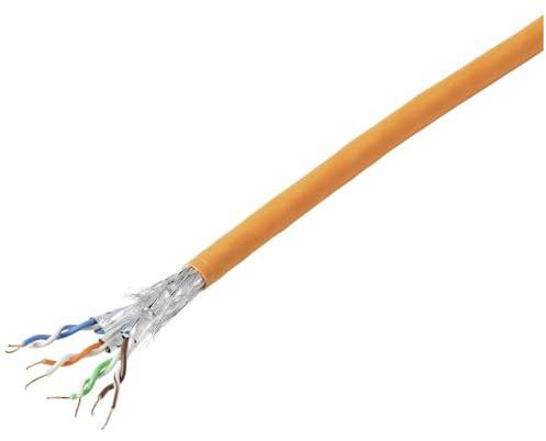 TRU COMPONENTS TC-11008828 Cavo di Rete Cat 7a S/FTP 4 x 2 x 0.26mm² CPR-Dca Certificato Arancione 3
