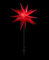 Sterntaler Dekostern | Weihnachtsstern Kunststoff | 18-Zacker | Faltstern mit Ständer | Rot | 100cm | Außen | LED | Netzstecker