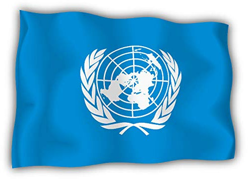 WildeBabsKLBT 11cm Hochwertiger Premium Auto-Aufkleber Sticker Decal Autoaufkleber Klebefolie United Nations Wave Flagge Fahne Wappen H410