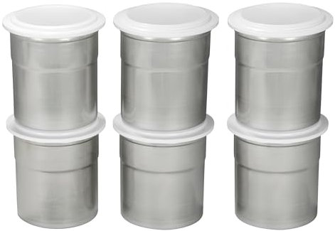 Generisch Pacojet Pacossierbecher inkl. Deckel 6er-Set Chromstahl Edelstahl