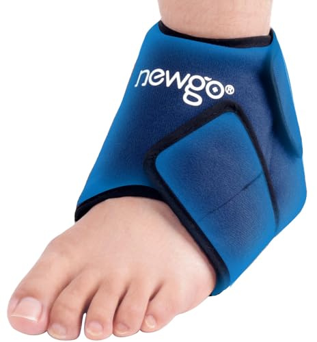 NEWGO Knöchel-Kühlbandage Knöchelgelenkbandage mit Kühlgel Wärme-Kälte-Therapie bei Knöchelrheuma Chemotherapie, Knöchelschmerzen, Einheitsgröße
