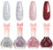 Glitter Nail Polish Set - Sliver Pink Purple Red Nail Varnish Set - 4Pcs Sparkly Shinny Natural Look Quick Dry Nail Varnish Gift Set DIY Long Lasting Nail Art Home