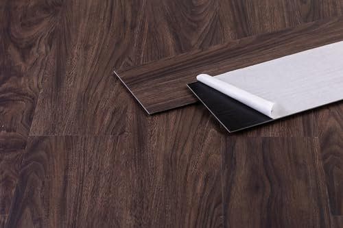 PVC Bodenbelag Vinylboden Selbstklebend NUSS BILBAO - 15,24 x 91,44 cm (16Stk./2,23 m²) - Selbstklebende Vinylplanken, Laminat Dielen – Gewaschen, Rutschfest, Wasserfest