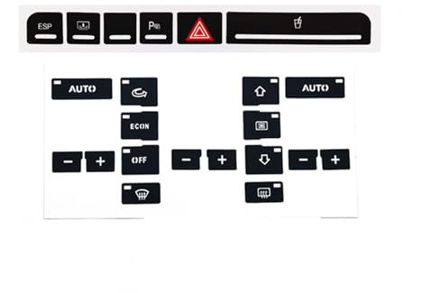 ZHjLut Compatible avec pour A4 B6 B7 2000-2008 Kit de réparation de Bouton de Commutation de Verrouillage de Porte fenêtre électrique Autocollant Panneau Tableau Bord(4)